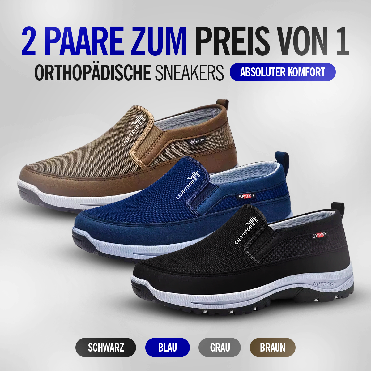2 PAAR NUR 1 BEZAHLEN – Orthopädische Schuhe Für Höchsten Komfort
